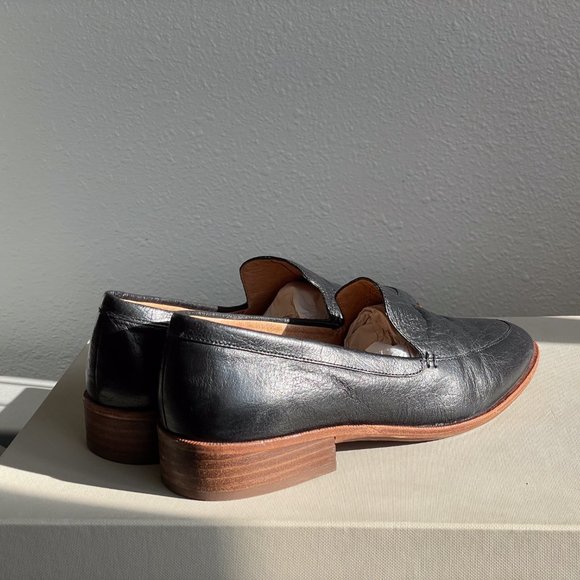 Madewell The Frances Loafer Women’s Size 6.5 Black Leather - Picture 4 of 8